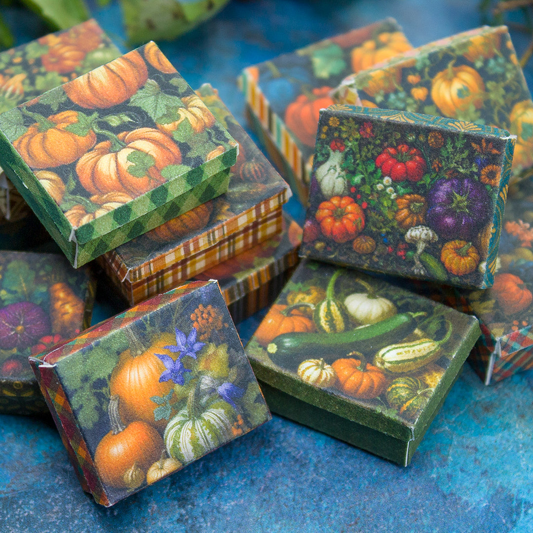 TEMPLATE Miniature pumpkin boxes for 1:12 scale dollhouse | PDF