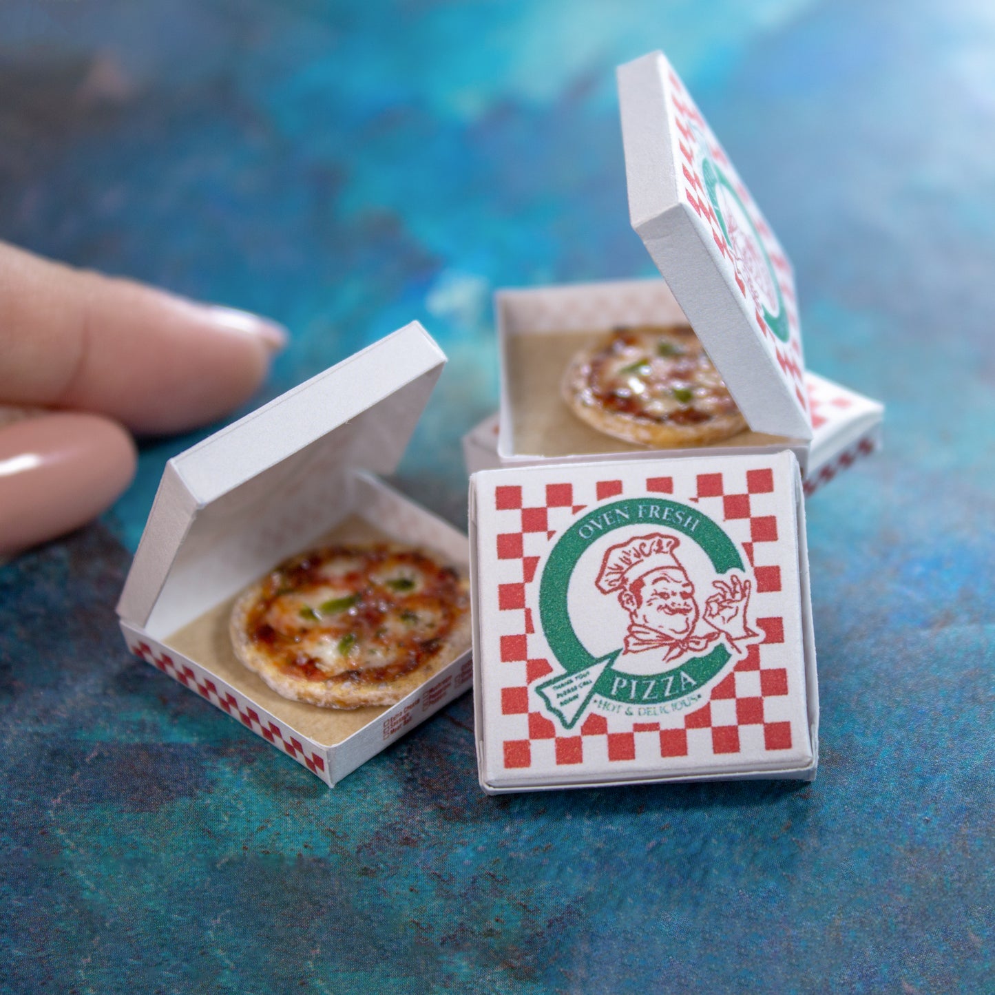 TEMPLATE Miniature pizza box printable for 1:12 scale dollhouse | PDF