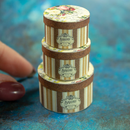 TEMPLATE Miniature hat cake boxes for 1:12 scale dollhouse | PDF