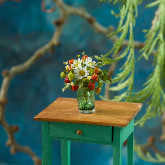 Miniature strawberries in a jar for a dollhouse, scale 1:12. - Rina Vellichor