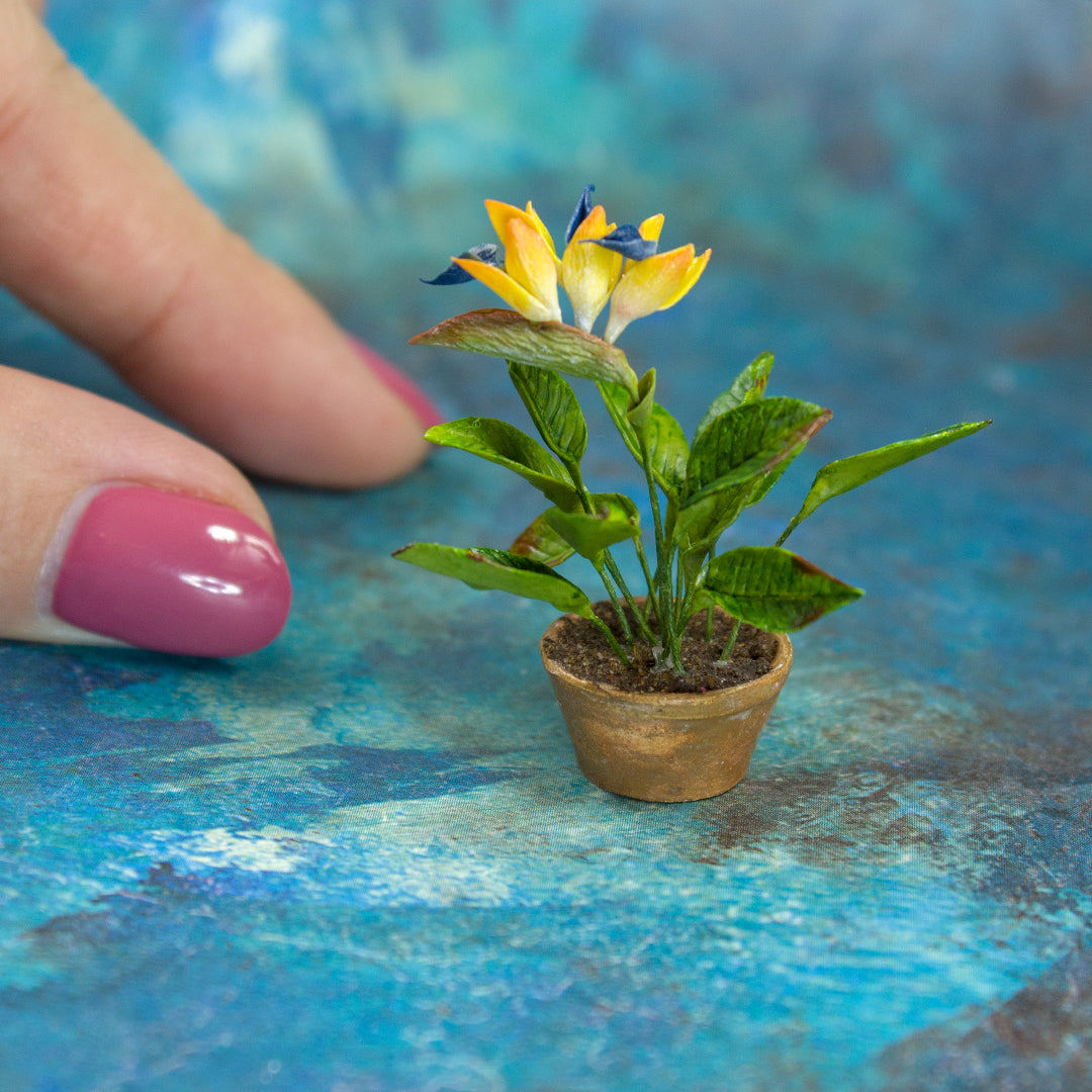 TUTORIAL Miniature bird of paradise plant with polymer clay | PDF + video