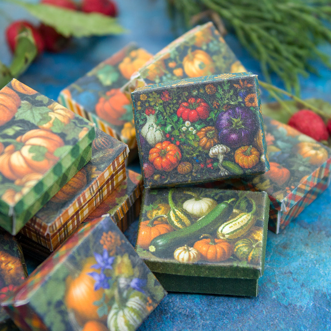 TEMPLATE Miniature pumpkin boxes for 1:12 scale dollhouse | PDF