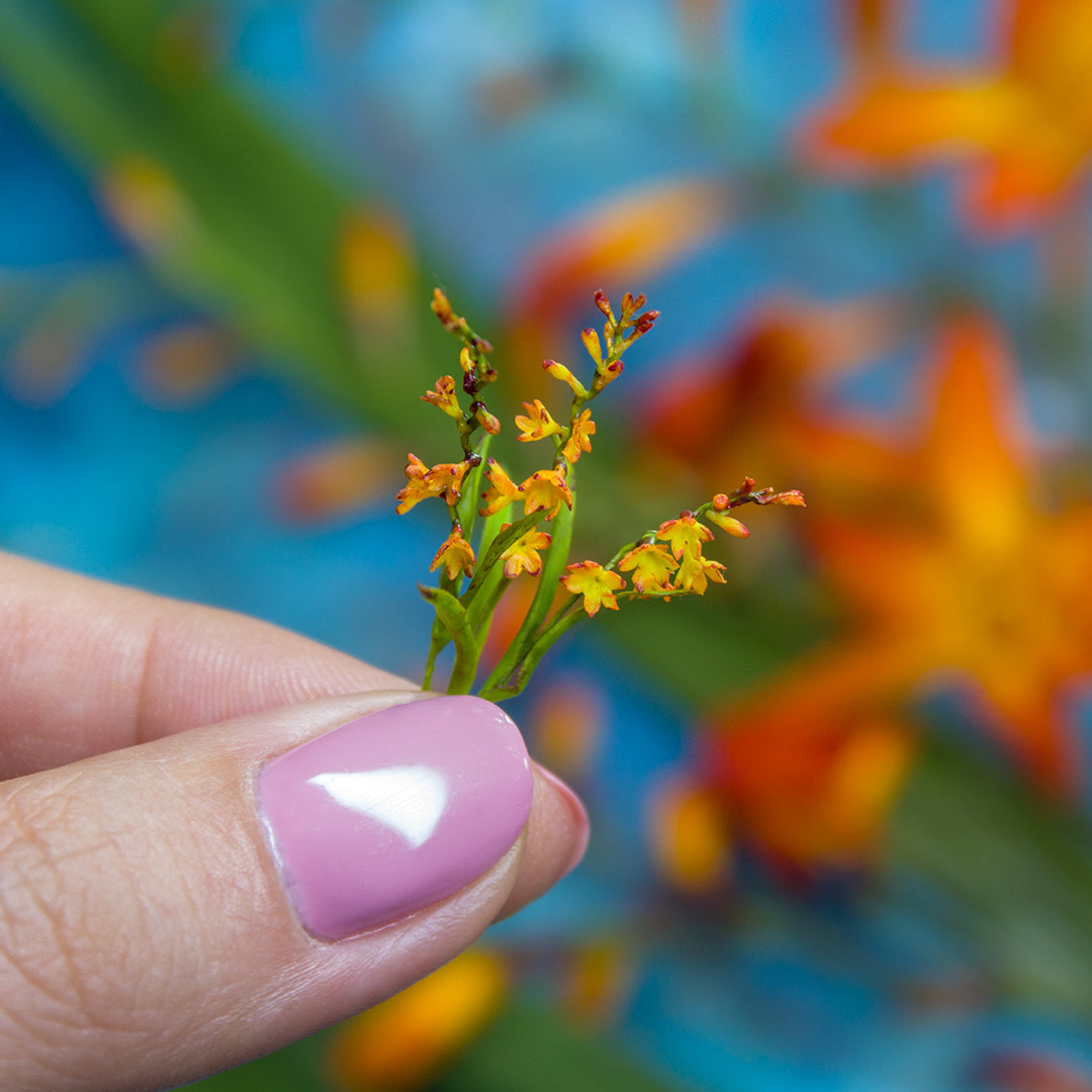 TUTORIAL Miniature crocosmia (montbretia) with air dry clay | PDF + video