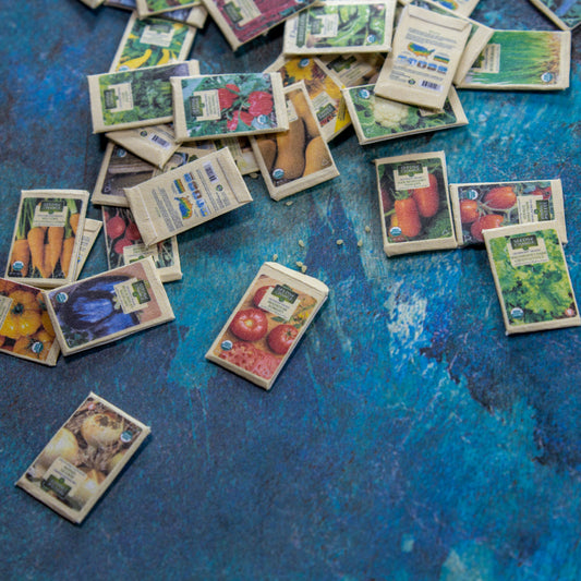 TEMPLATE Miniature seed packets 60 pcs for 1:12 scale dollhouse | PDF