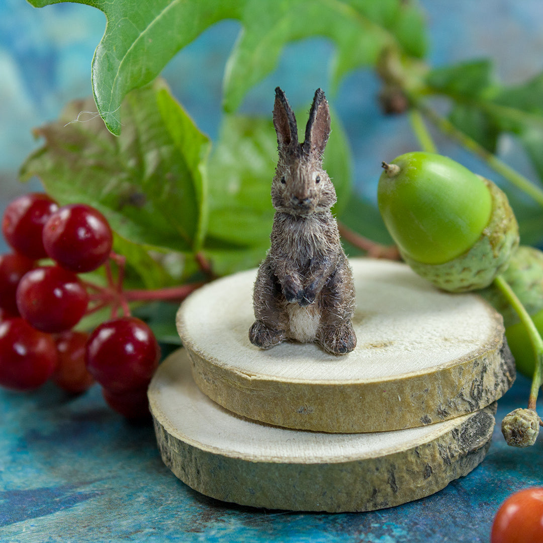 TUTORIAL Miniature bunny with polymer clay/wool for 1:12 scale dollhouse | PDF + video