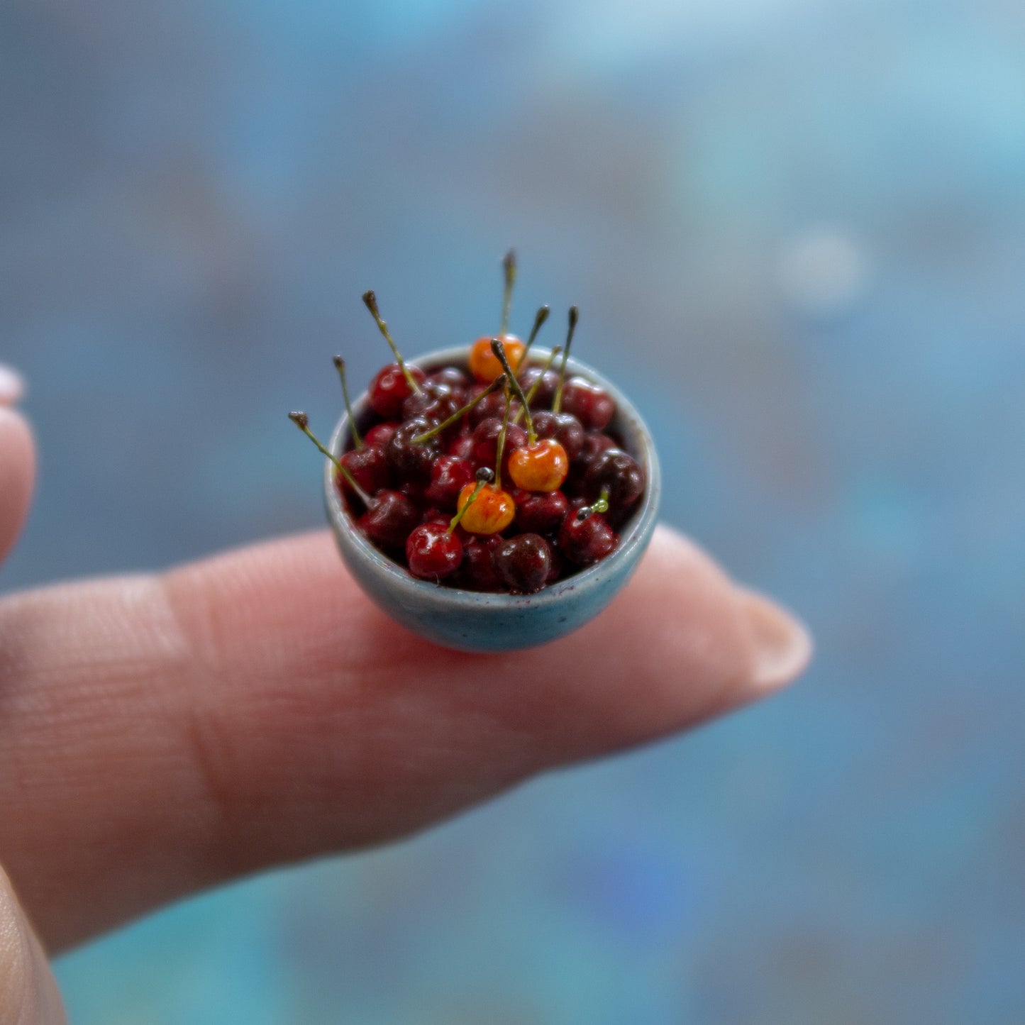 TUTORIAL Miniature polymer clay cherry for 1:12 scale dollhouse | PDF + video