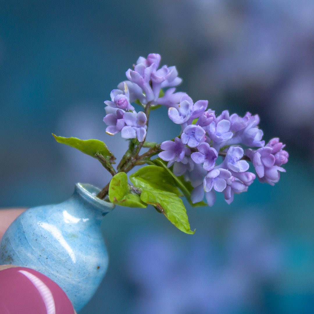 TUTORIAL Miniature lilac branch with air dry clay | PDF + video