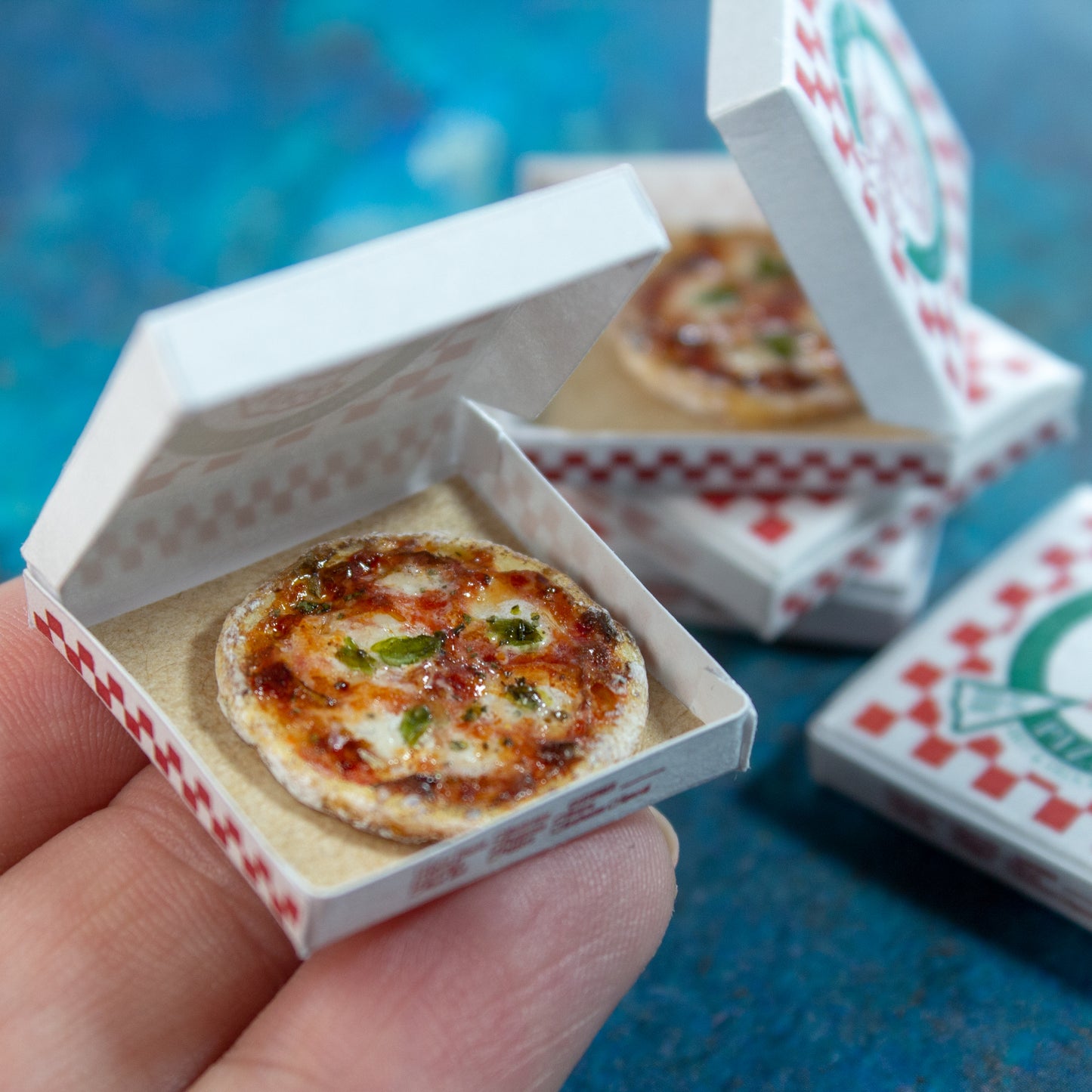 TEMPLATE Miniature pizza box printable for 1:12 scale dollhouse | PDF
