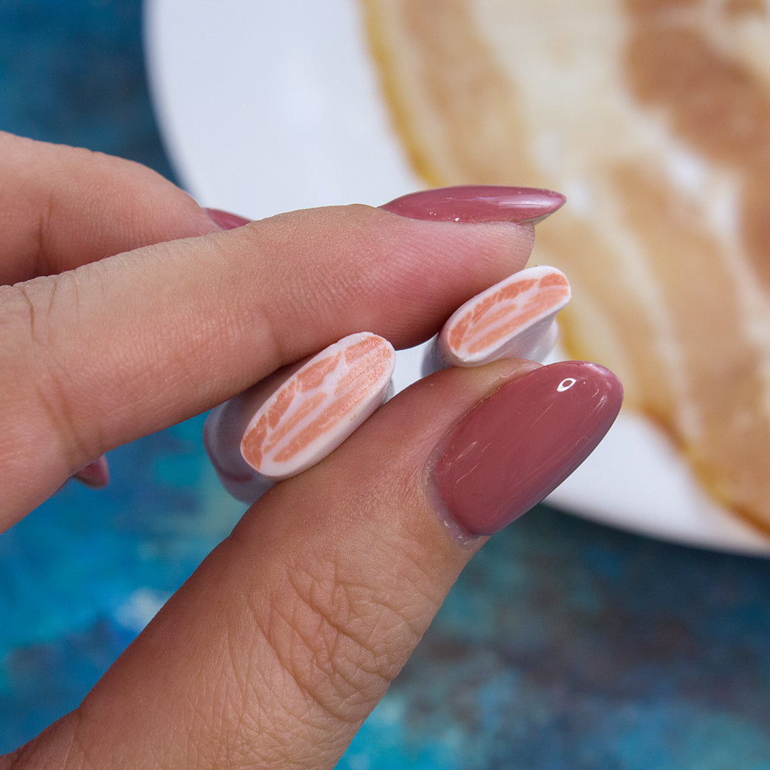 TUTORIAL Miniature raw bacon cane with polymer clay | PDF + video