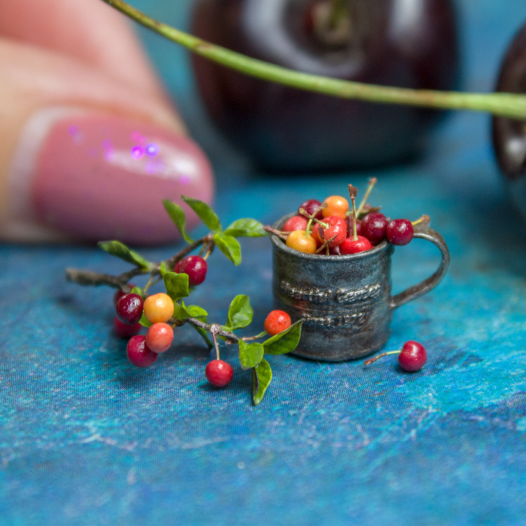 TUTORIAL Miniature cherries with branch | PDF + video