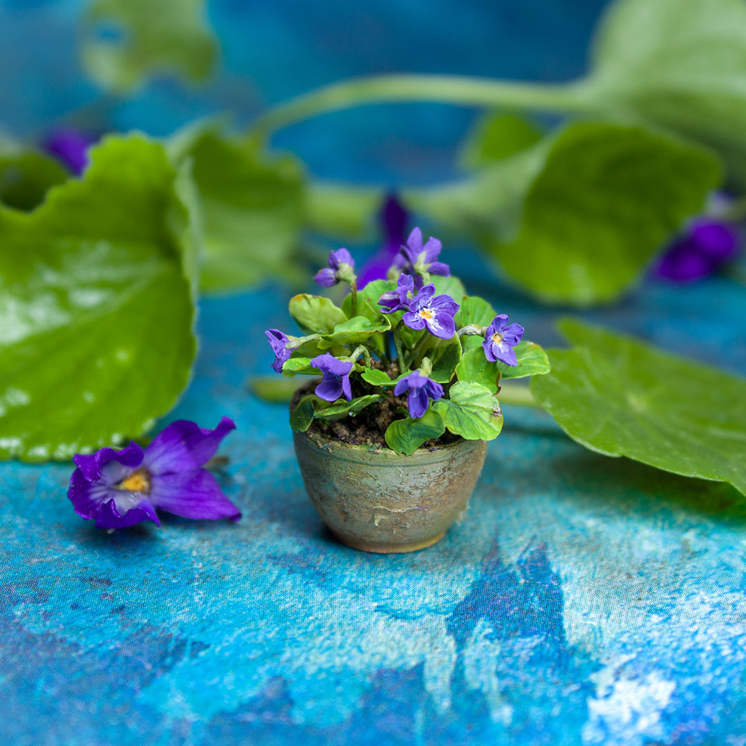 TUTORIAL Miniature wild pansies with air dry clay | PDF + video