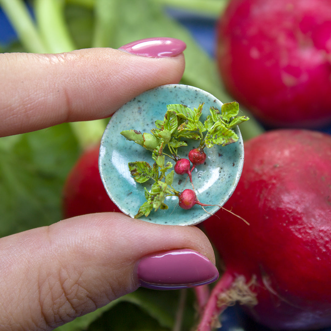 TUTORIAL Miniature radish with polymer clay for 1:12 scale dollhouse | PDF + video