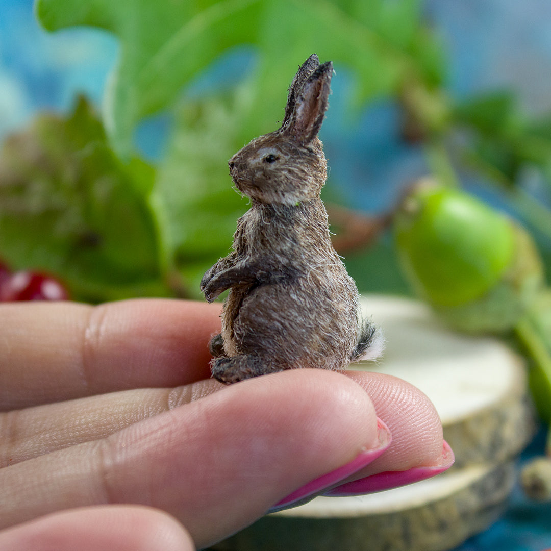 TUTORIAL Miniature bunny with polymer clay/wool for 1:12 scale dollhouse | PDF + video