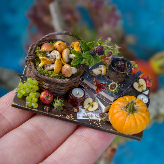 Miniature witch kitchen set for dollhouse in 1:12 scale 4 - Rina Vellichor