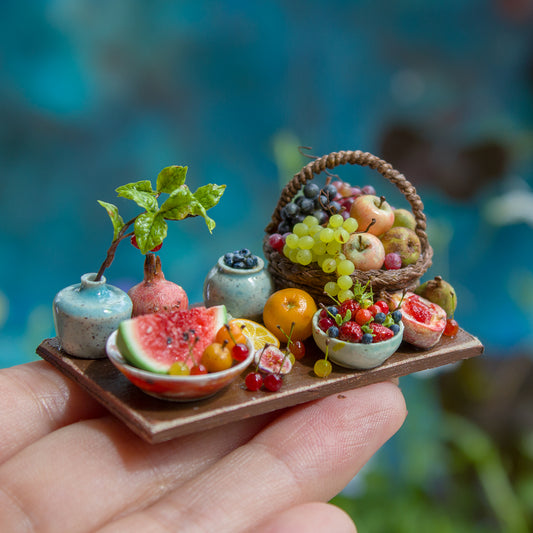 Miniature fruit set for dollhouse in 1:12 scale | option 2