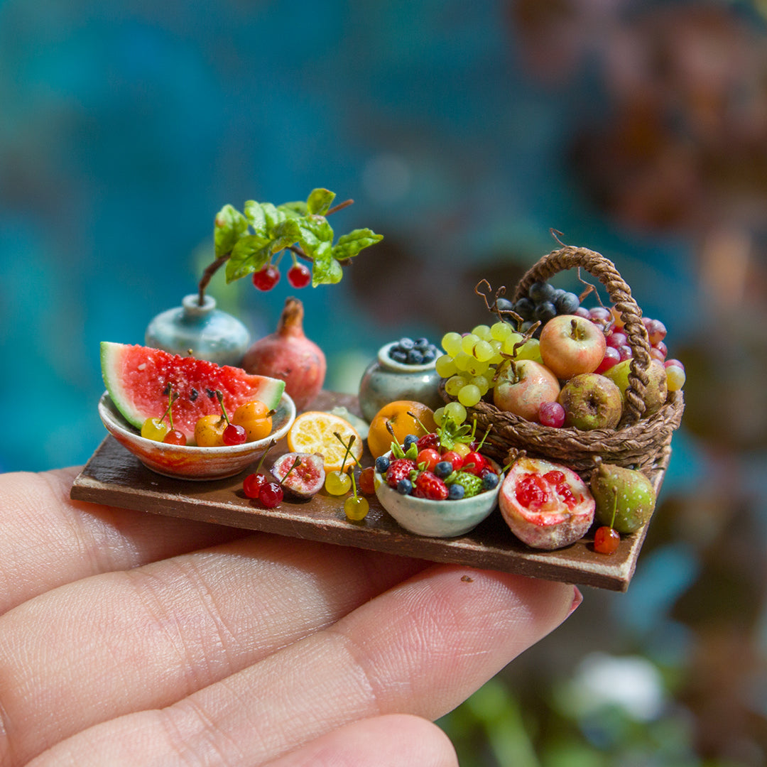 Miniature fruit set for dollhouse in 1:12 scale | option 2