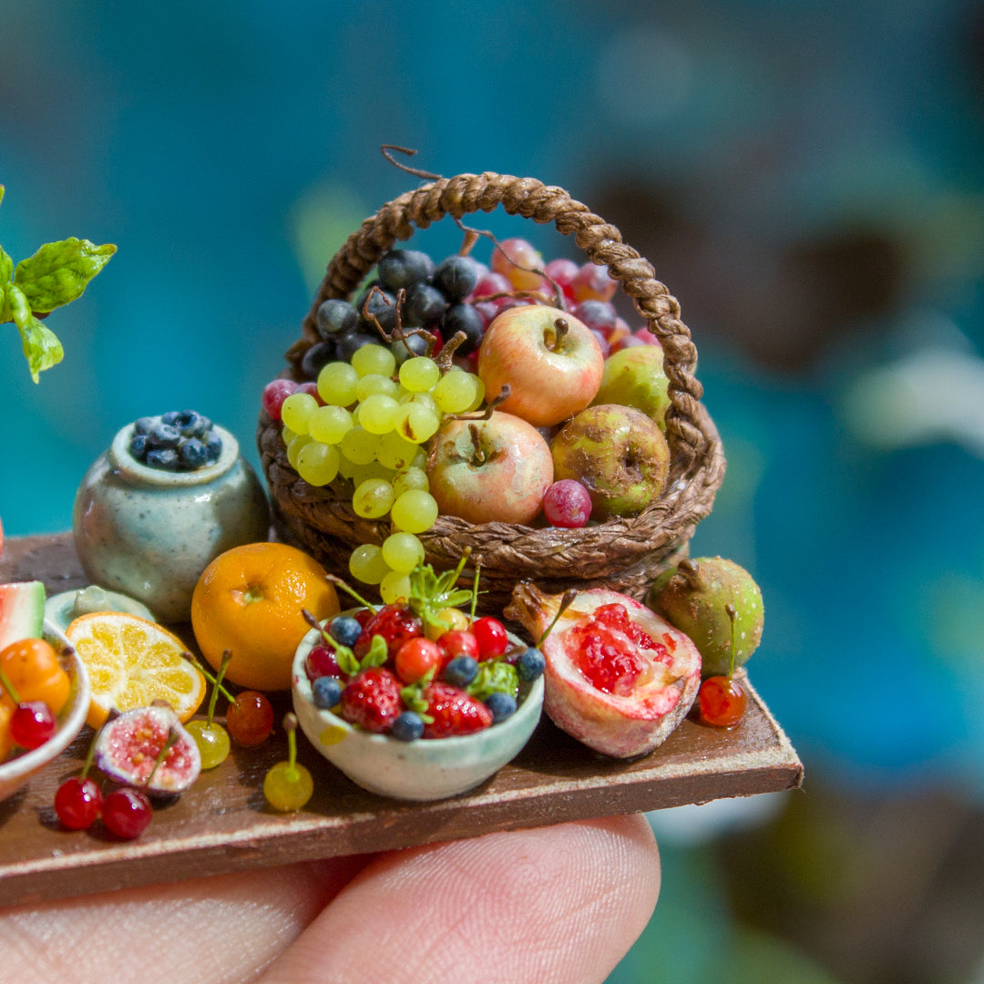 Miniature fruit set for dollhouse in 1:12 scale | option 2