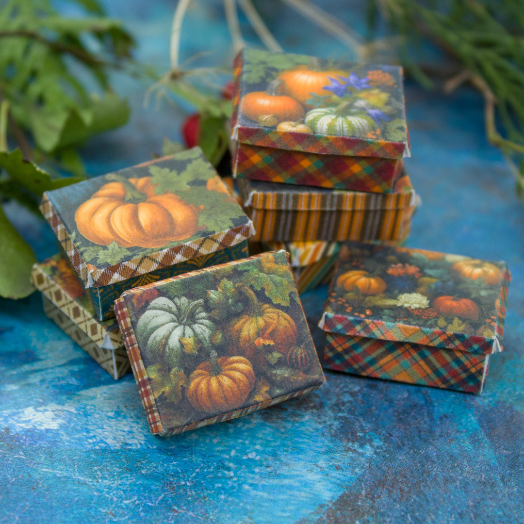 TEMPLATE Miniature pumpkin boxes for 1:12 scale dollhouse | PDF
