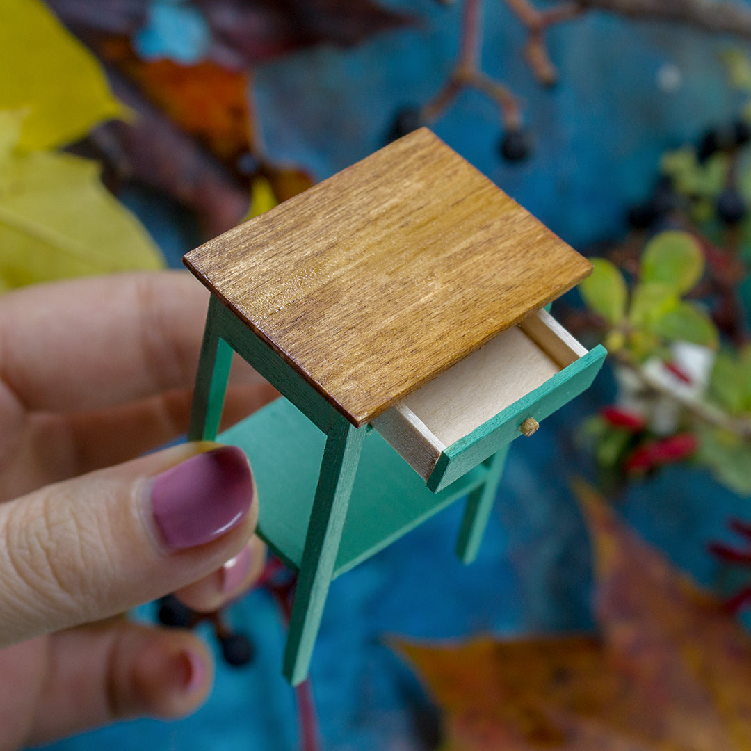 TEMPLATE Miniature bedside table inspired by IKEA Hemnes in 1:12 scale | PDF - Rina Vellichor