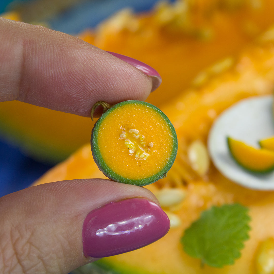 TUTORIAL Miniature cantaloupe with polymer clay | PDF + video
