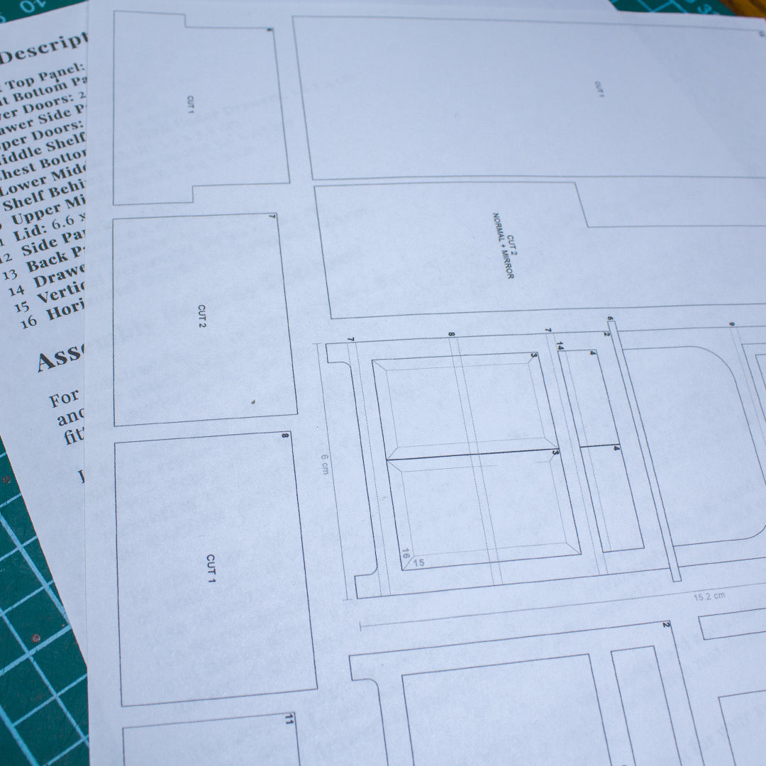 TEMPLATE Miniature kitchen cabinet in 1:12 scale | PDF