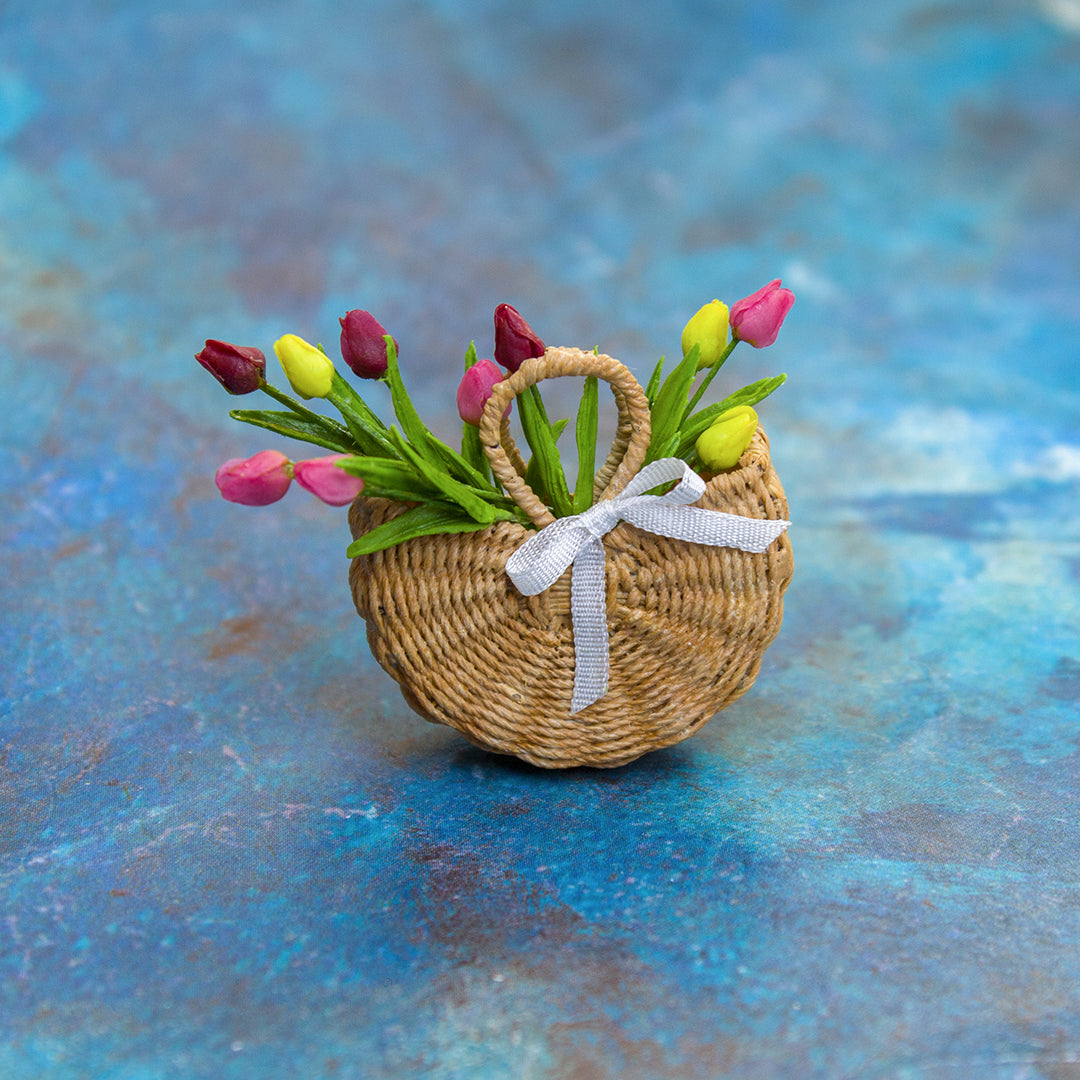 TUTORIAL Miniature wicker flower basket | PDF + video