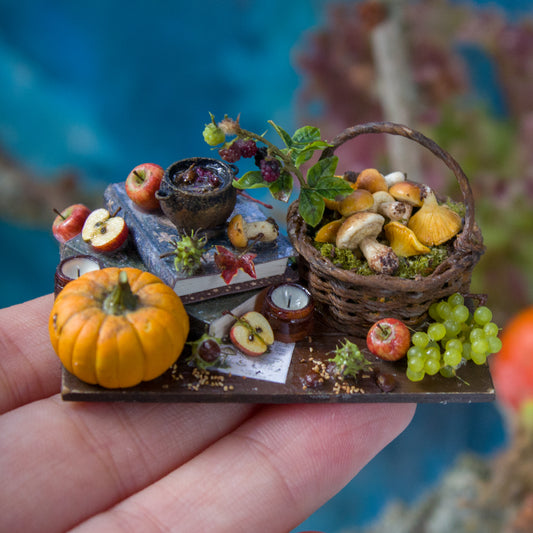 Miniature witch kitchen set for dollhouse in 1:12 scale 5 - Rina Vellichor
