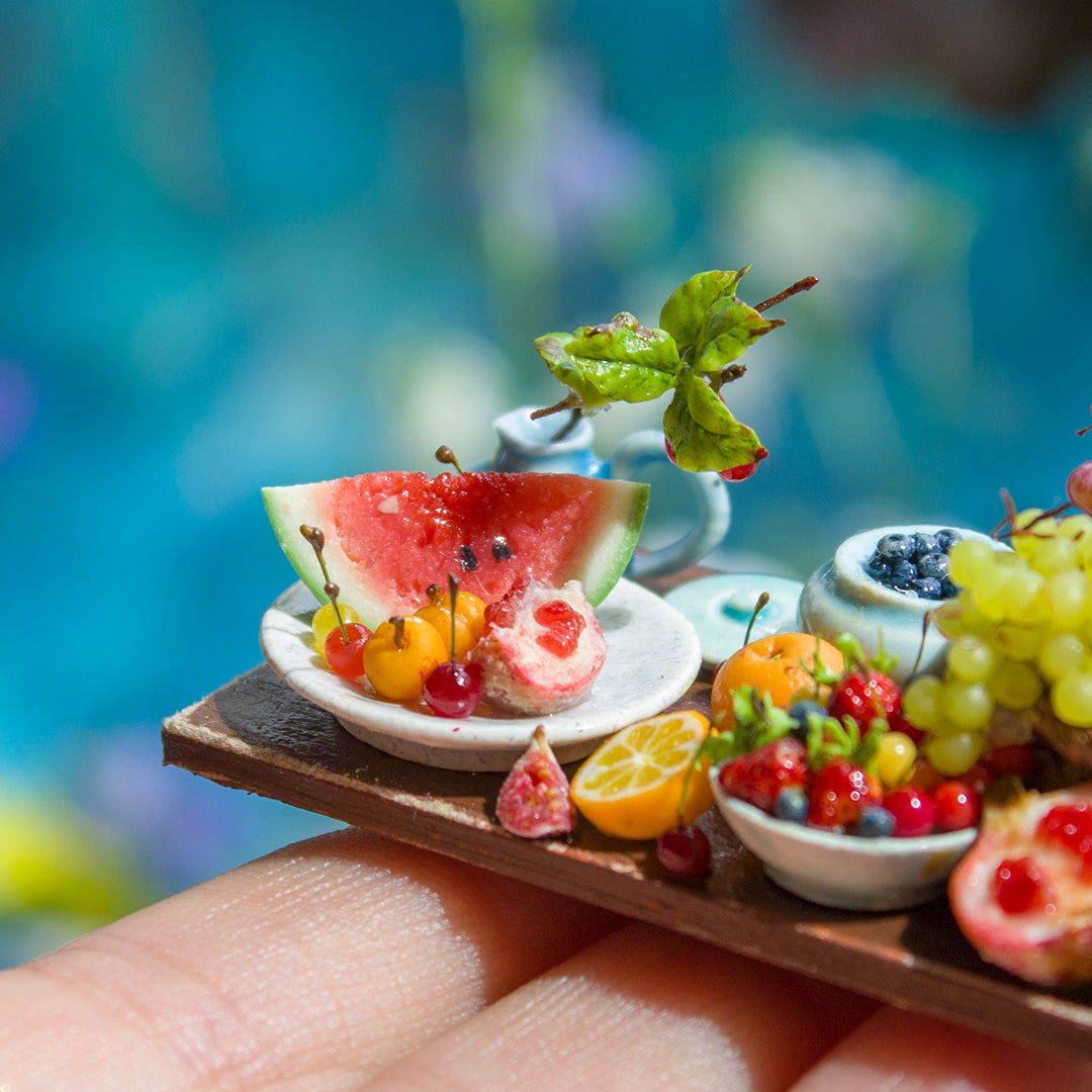 Miniature fruit set for dollhouse in 1:12 scale | option 3 - Rina Vellichor