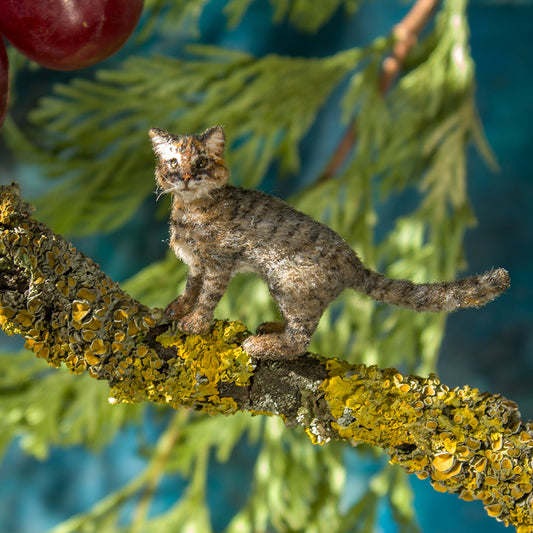 Miniature tabby cat 1:12 scale small - Rina Vellichor