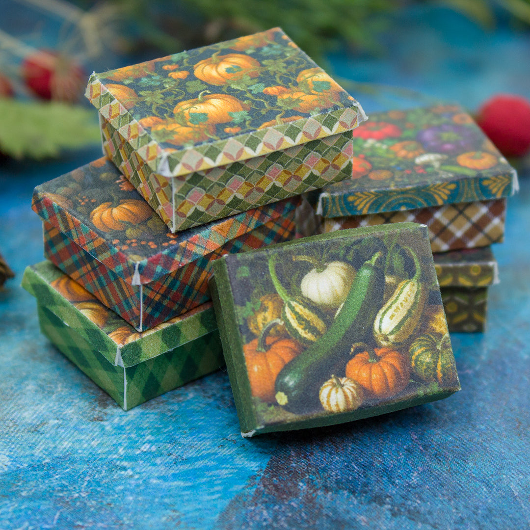 TEMPLATE Miniature pumpkin boxes for 1:12 scale dollhouse | PDF