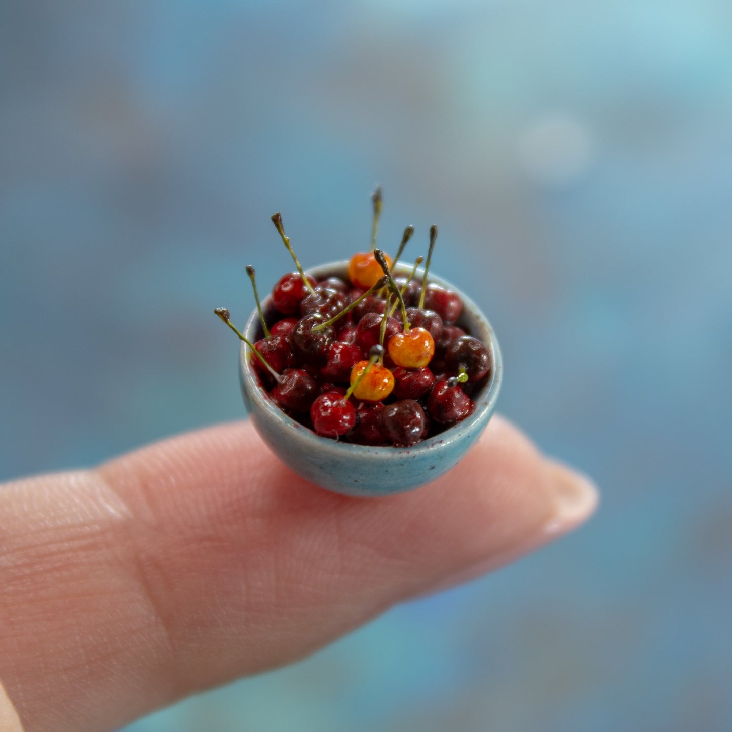 TUTORIAL Miniature polymer clay cherry for 1:12 scale dollhouse | PDF + video