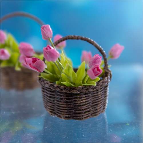 TUTORIAL Miniature dollhouse baskets | PDF + video