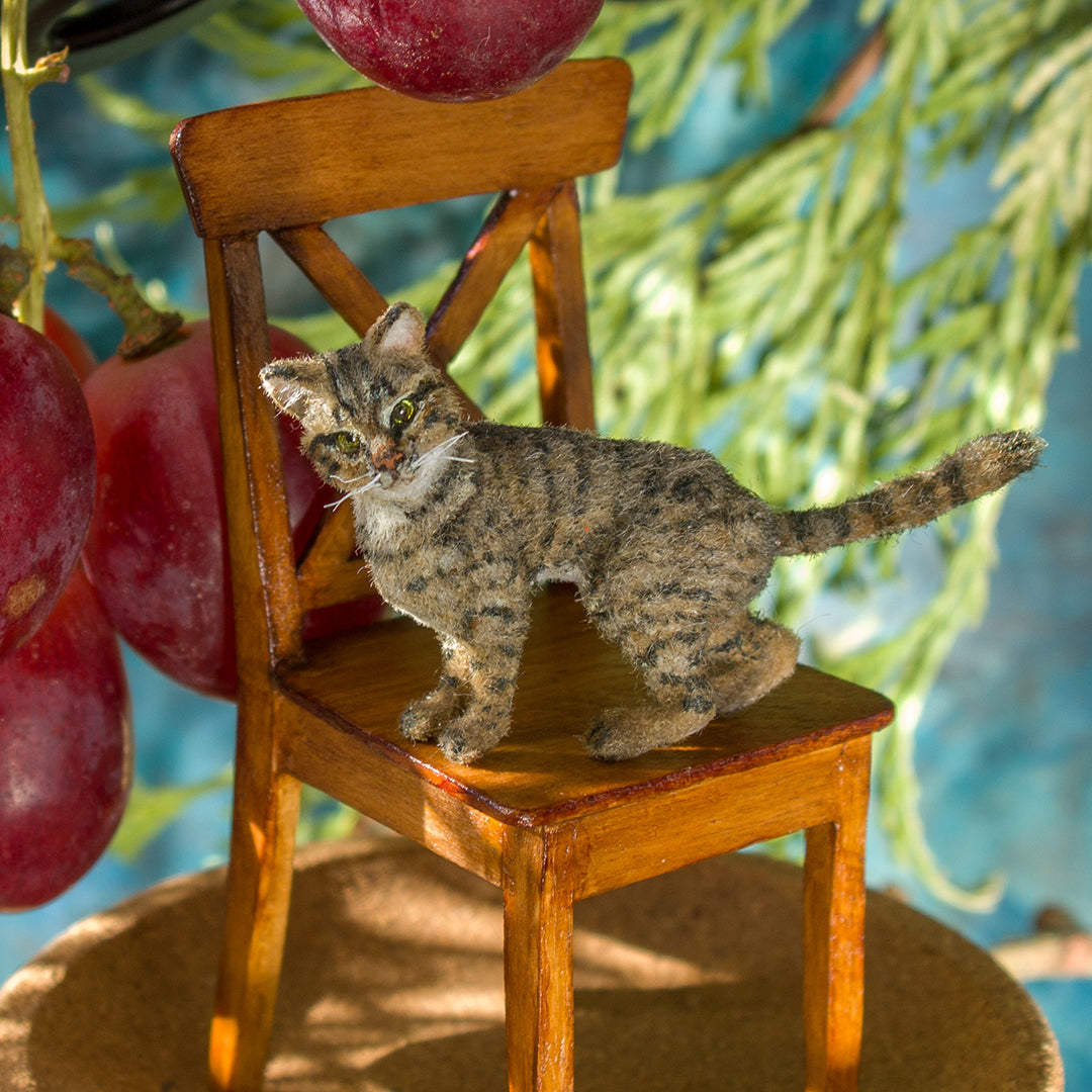 Miniature tabby cat 1:12 scale big - Rina Vellichor