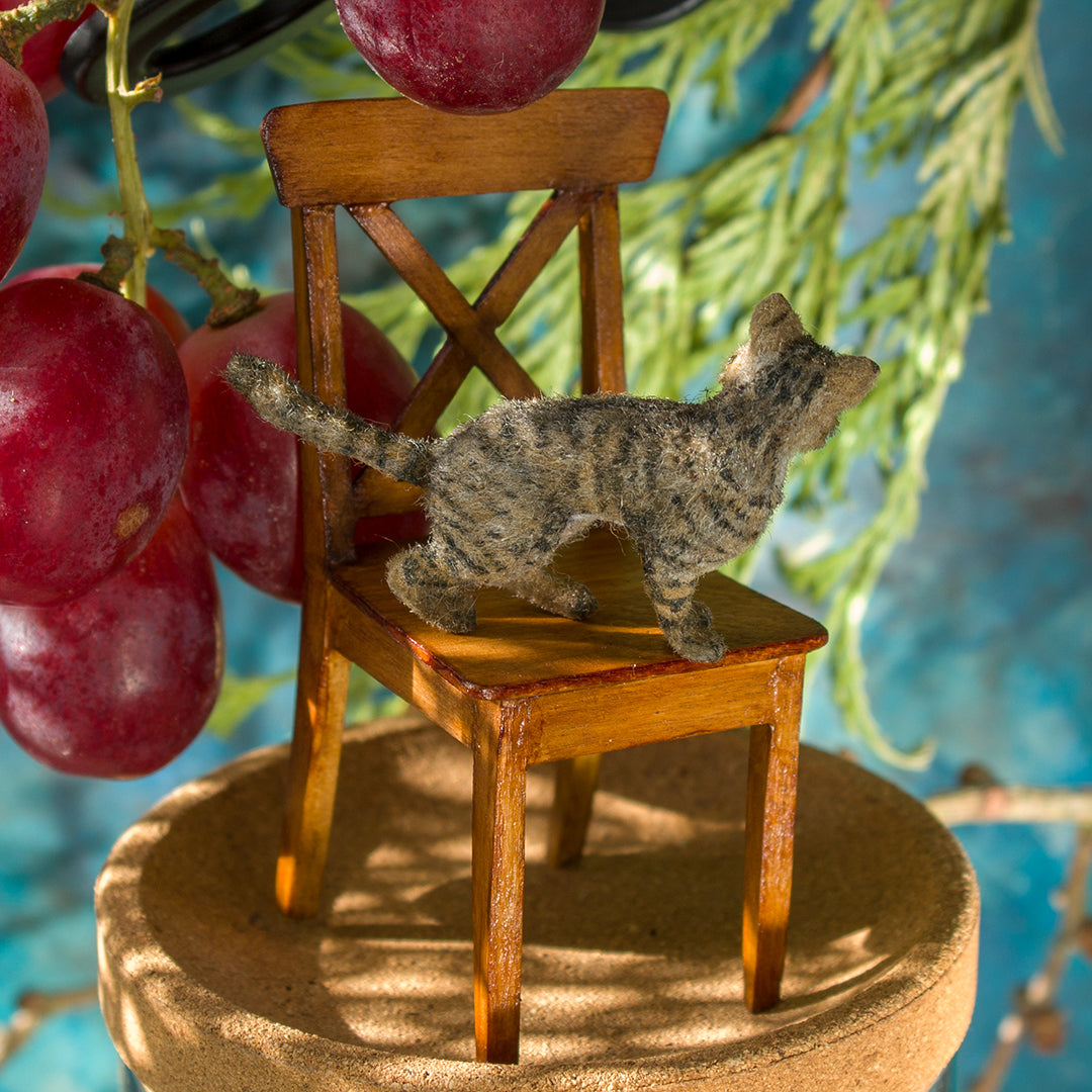 Miniature tabby cat 1:12 scale big - Rina Vellichor