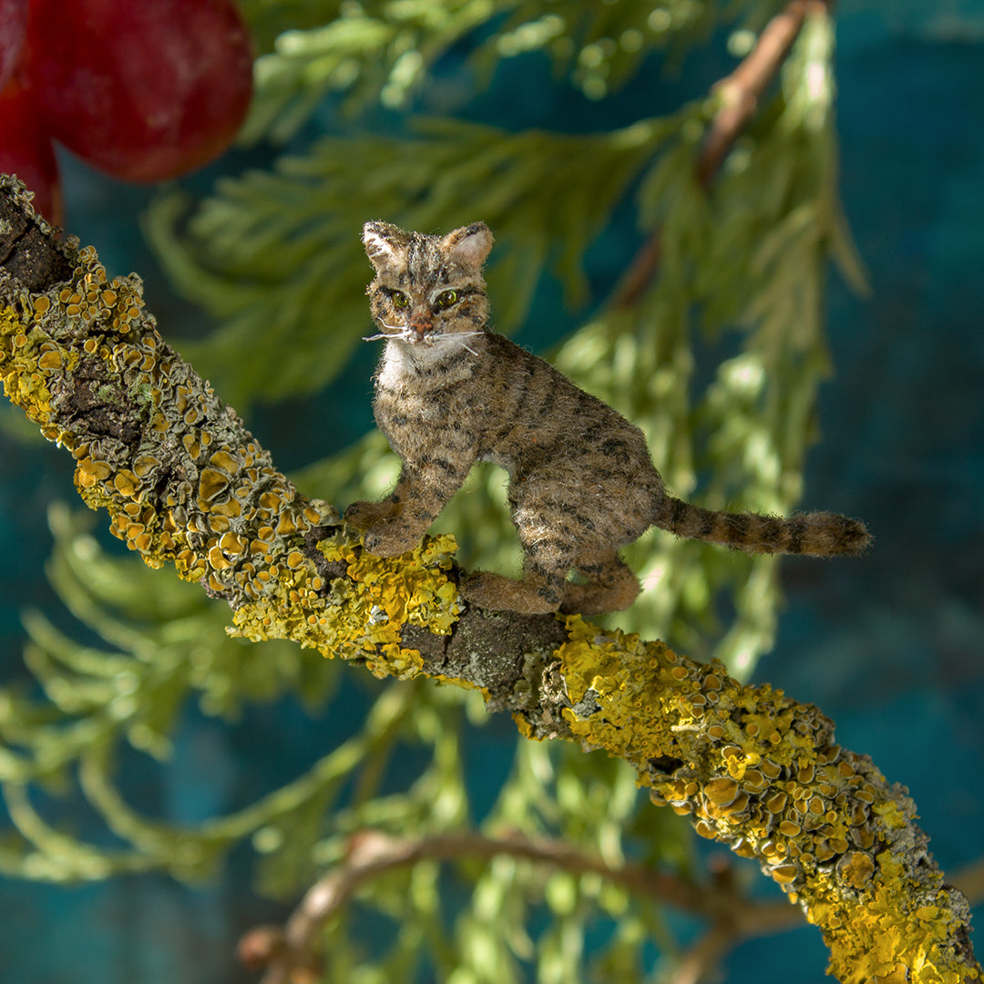 Miniature tabby cat 1:12 scale big - Rina Vellichor