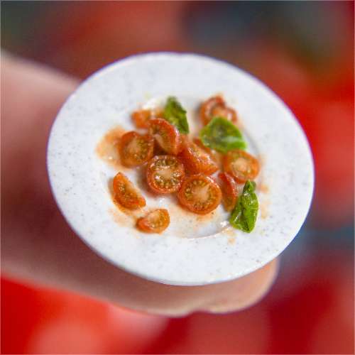 TUTORIAL Miniature polymer clay half tomato cane for 1:12 scale dollhouse | PDF + video