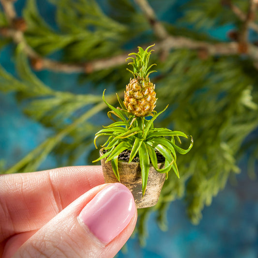 Miniature pineapple plant for dollhouse in 1:12 scale - Rina Vellichor