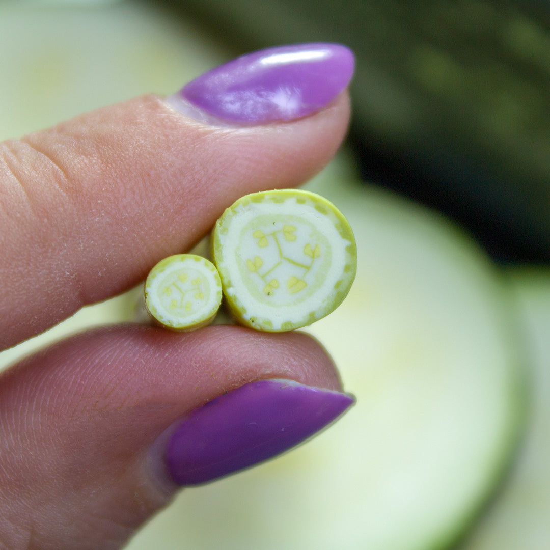 TUTORIAL Miniature zucchini cane with polymer clay | PDF + video
