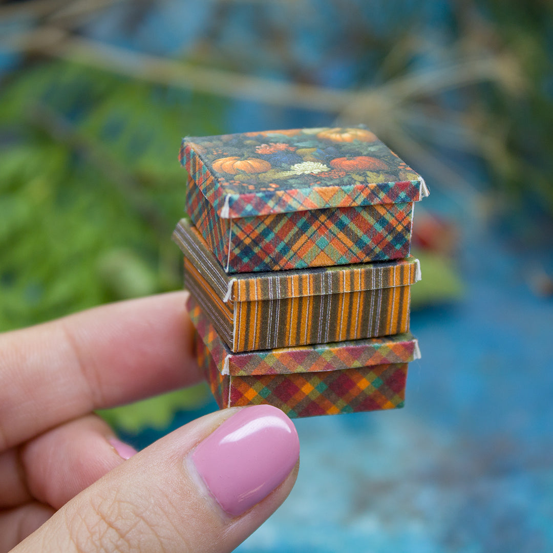 TEMPLATE Miniature pumpkin boxes for 1:12 scale dollhouse | PDF