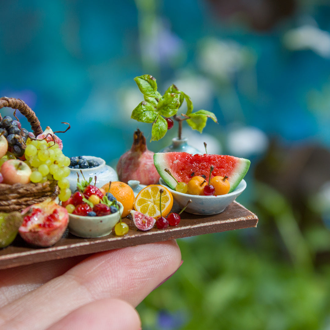 Miniature fruit set for dollhouse in 1:12 scale | option 5 - Rina Vellichor