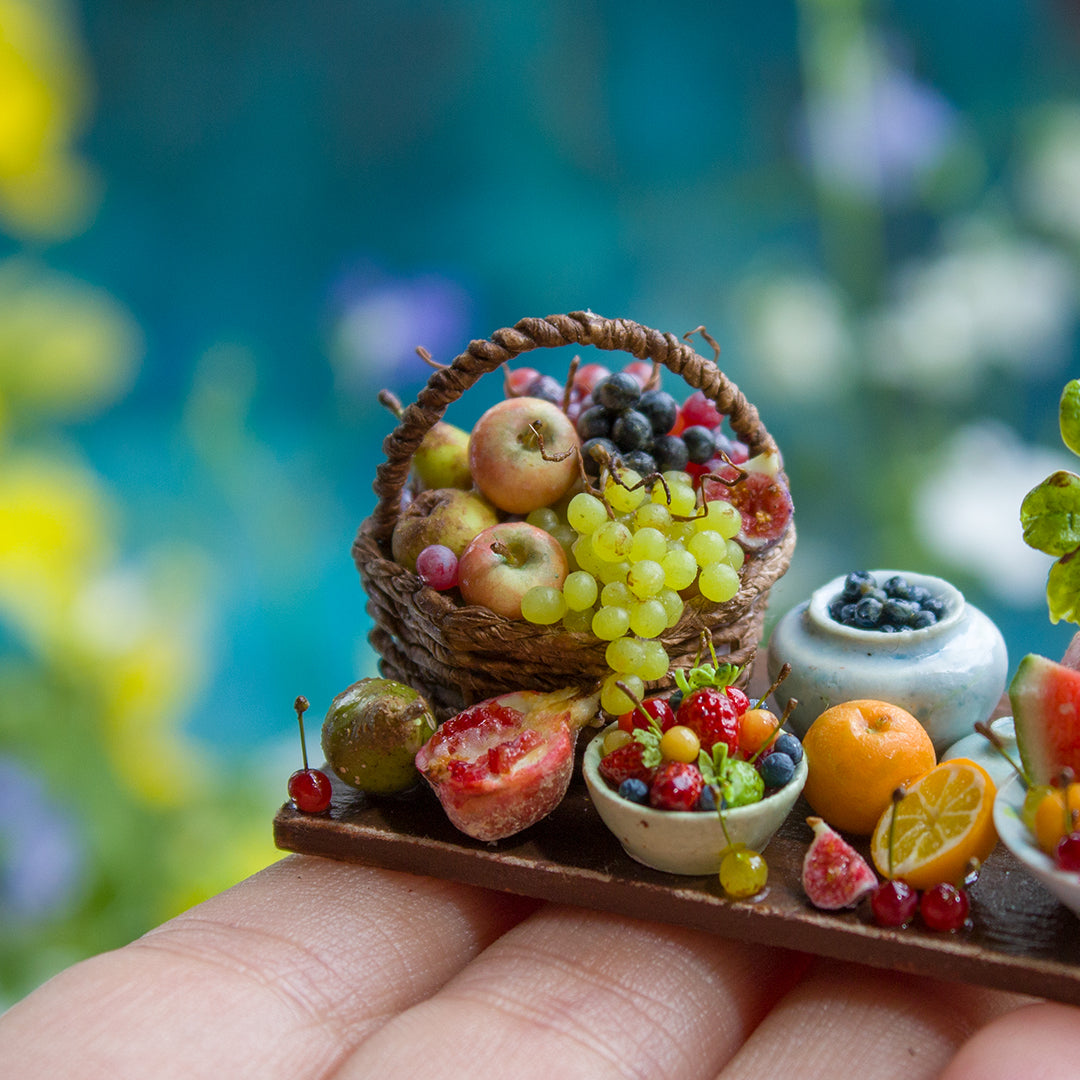 Miniature fruit set for dollhouse in 1:12 scale | option 5 - Rina Vellichor