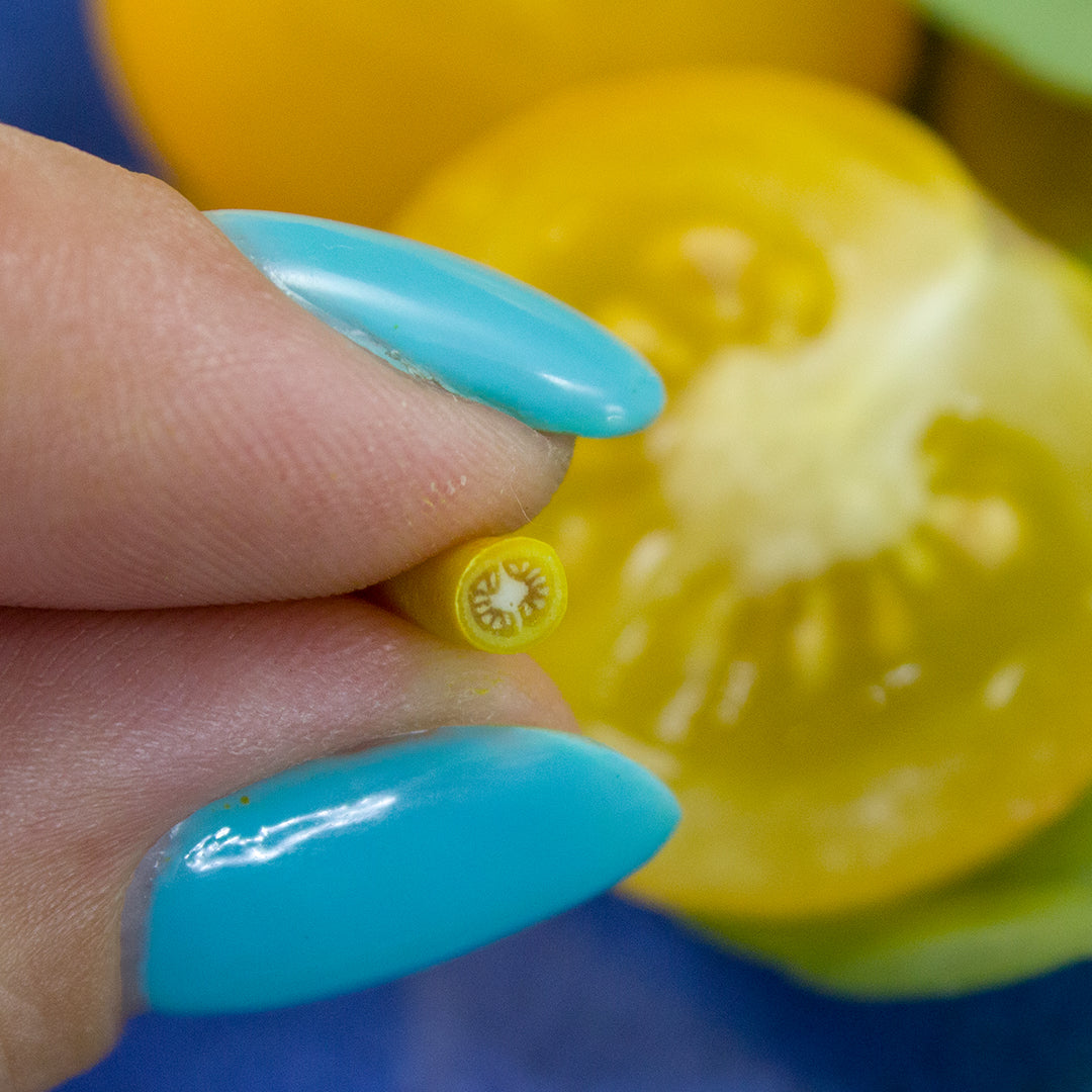 TUTORIAL Miniature yellow tomato cane with polymer clay for 1:12 scale dollhouse | PDF + video