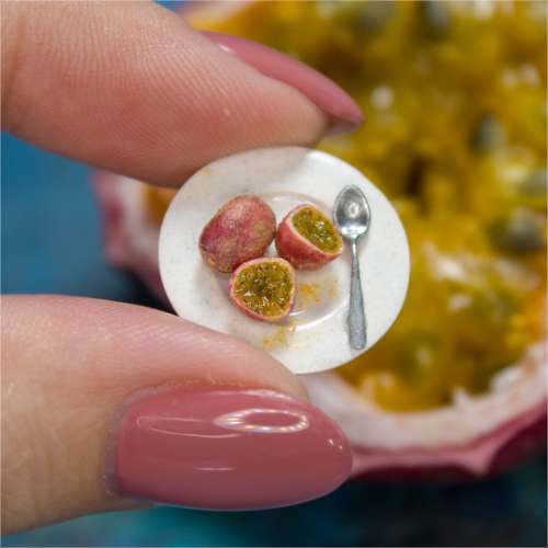 TUTORIAL Miniature polymer clay passion fruit cane with polymer clay | PDF + video